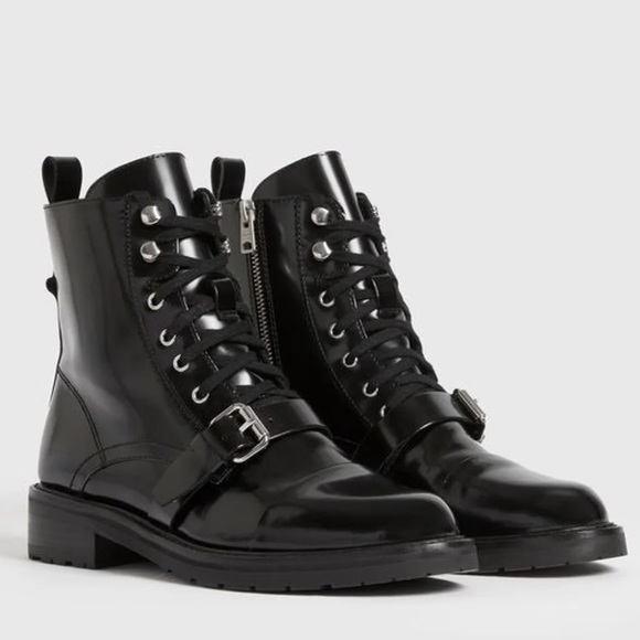 ALL SAINTS Donita Combat Boots - Picture 1 of 4